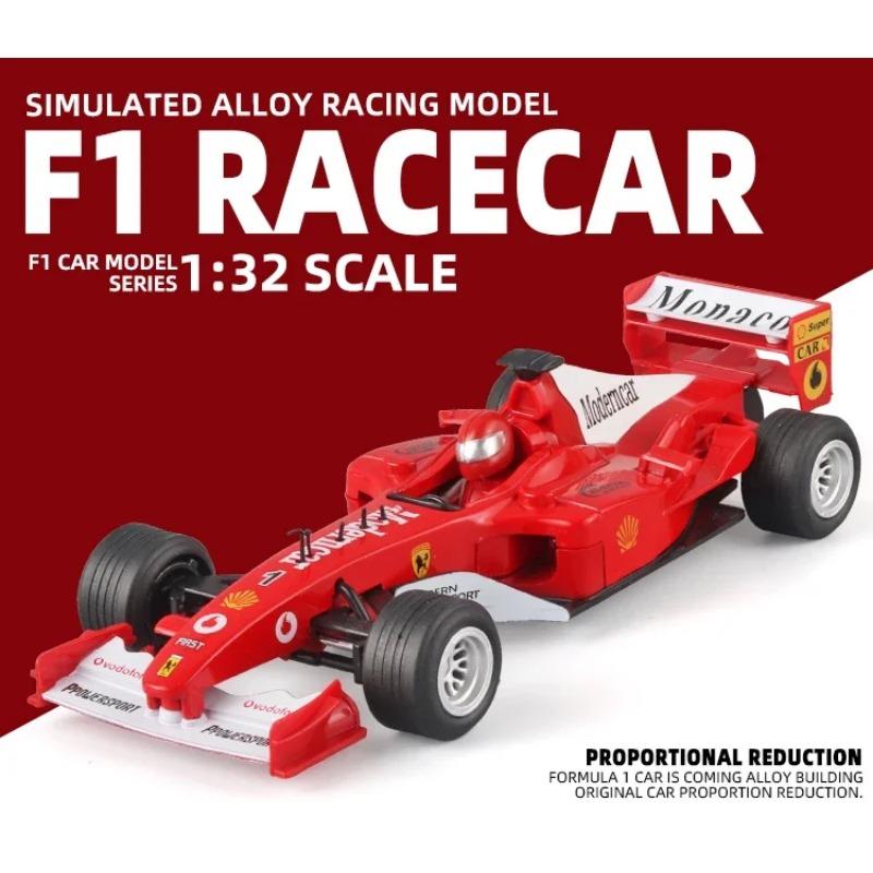 1/32 Scale Alloy Ferrari F1 Racing Car Toy Model with Retroactive Motion, Sound & Light Effects - Ideal for Kids' Racing Play & STEM Lea