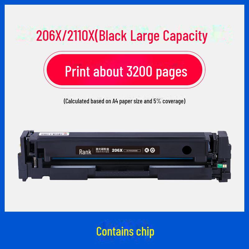 Gezhige 206a Toner Cartridge for HP: Compatible with M283fdw, M255dw, M255nw, M282nw, M283n Models.