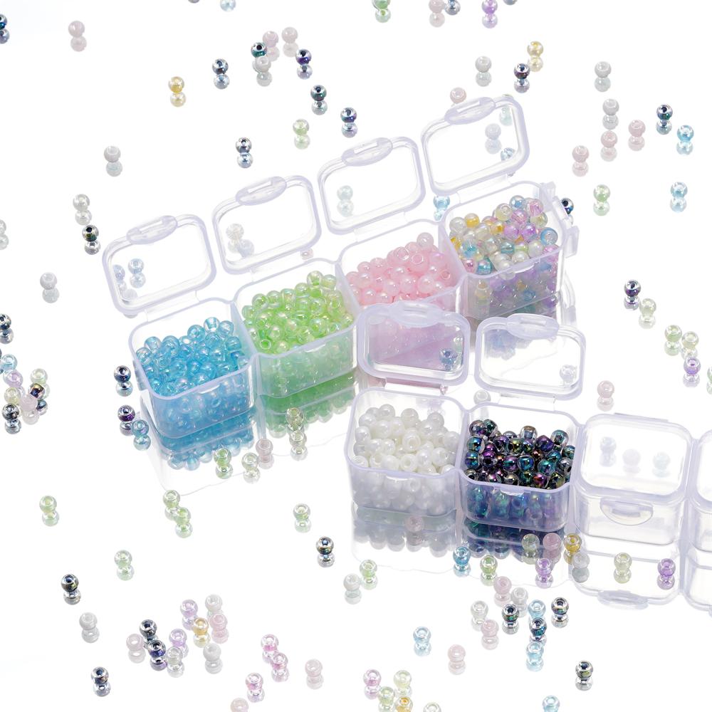 10g/pack 4mm Glass Round Shape Loose Spacer Seed Beads For Jewelry Making DIY Charm Bracelet Earring Necklace Accessories