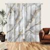 2pcs Marble Scenery Digital Printing Curtains Modern Style Decor For Living Room Bedroom Through Rod Curtains Rideau Cortinas