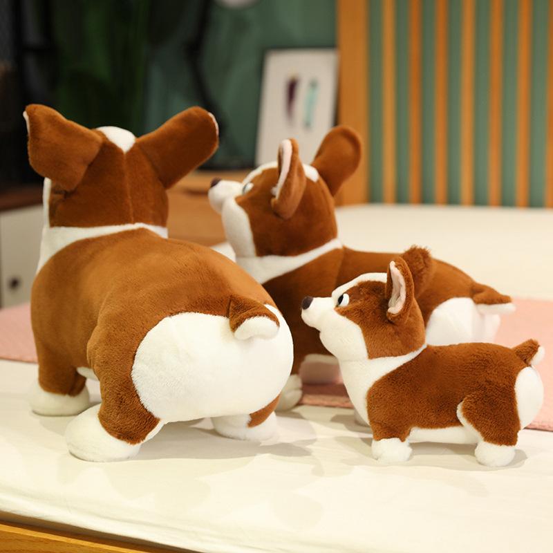 Cute Little Corgi Dog Plush Toy Doll Child Simulation Dog Pet Throw Pillow Doll Machine Doll Gift
