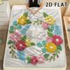1Pc Watercolor Hedgehog Print Flannel Blanket,High quality Comfortable for All Seasons,Home Decor,Warmth and Comfort,Perfect for Christmas Gifts