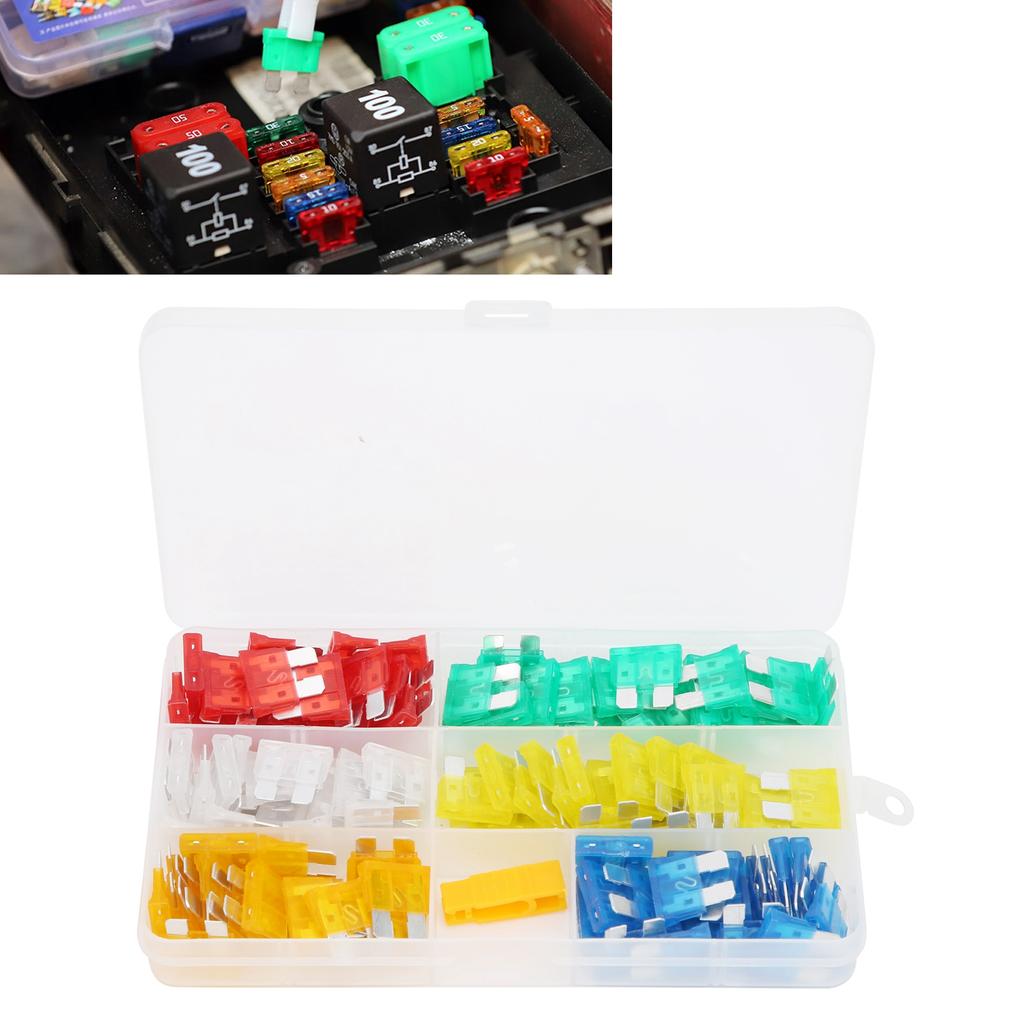 121Pcs Car Blade Fuse Set Medium Insulation Automotive Parts Boxed 51015202530Amp