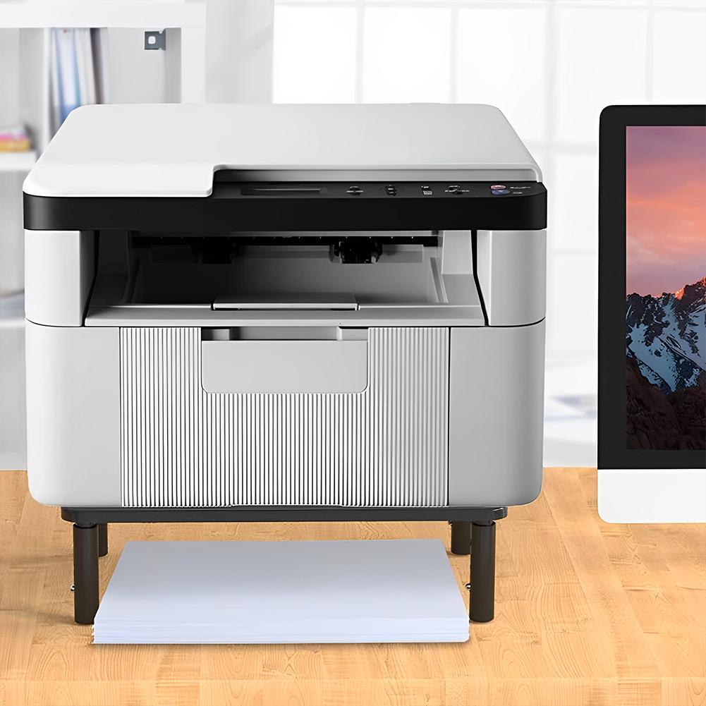 Soporte para monitor con ventilación, organizador de escritorio para monitor, soporte de estante metálico ajustable en 3 alturas para monitor de PC de escritorio.