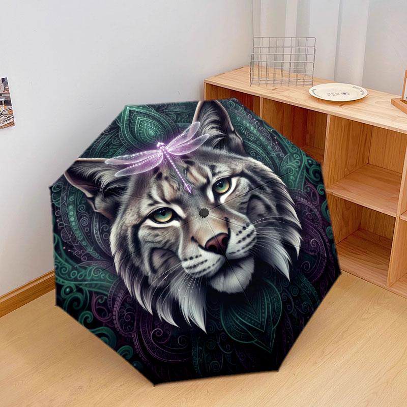 Mayan-styleanimals Pattern Pattern New Style Umbrella, 1 Piece Automatic Folding Umbrella, Portable Travel Umbrella, Outdoor Umbrella, Birthday Gift