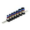 SK11 Socket Set, Heat Gradient, 8/10/12/13/14/17/19mm, 9.5mm (3/8") Drive, Surface Contact To Reduce Corner Damage, SHS307M-P