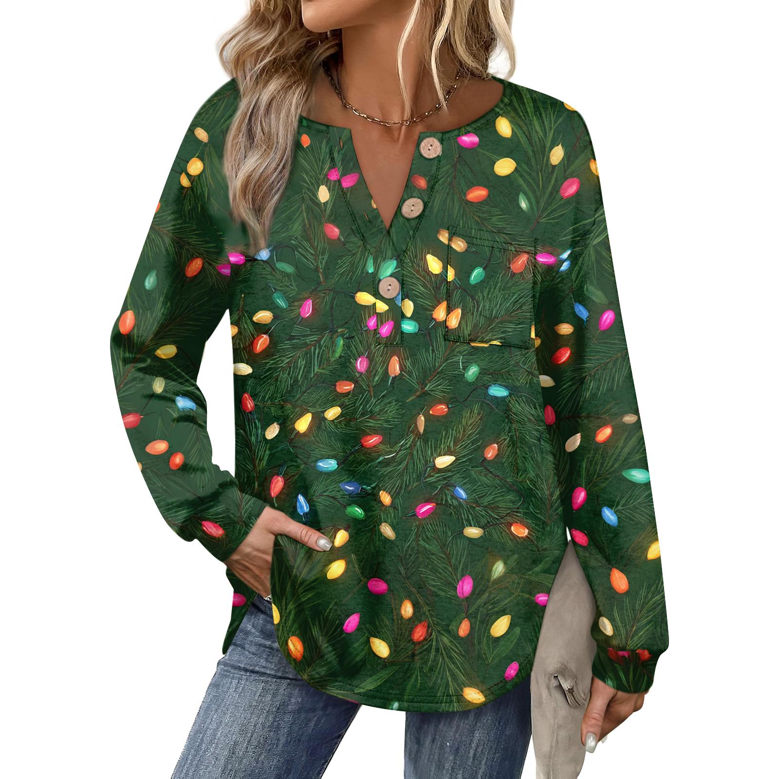 Women s Retro Printed Fashionable Long-sleeved Top XXXL