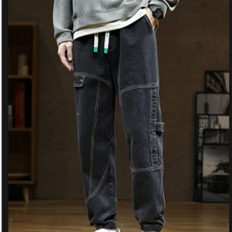 Large Size Jeans Men's Autumn and Winter 2025 Loose Plus Fat Plus Size Trendy Tooling Men's Pants