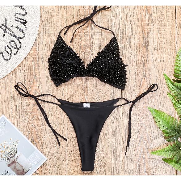 Europeisk og amerikansk utenrikshandel New Pearl Bikini Sexy Thong