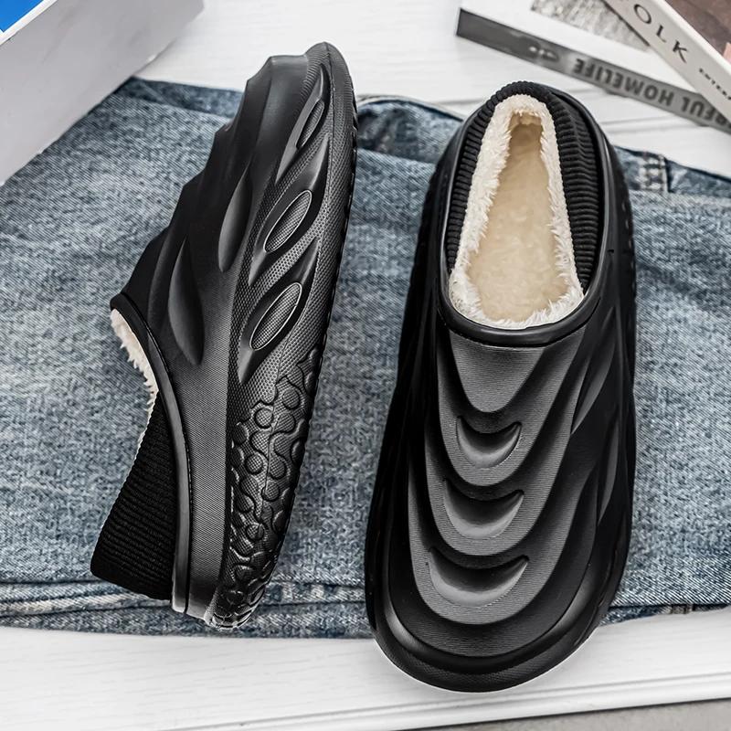 Pánské pantofle Přidat sametové krytí paty Protiskluzové Odolné proti opotřebení Vodotěsné Pár Dámské Domácí boty Boty pro muže Teplé Nové
