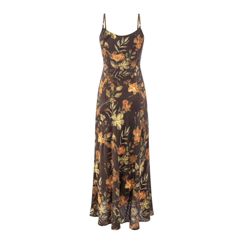 Spring 2026 French Retro Floral Sling Dress