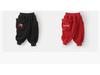 Kaka Panda Boys Christmas Outfit: Padded Jacket & Velvet Pants for Warm Winter Wear