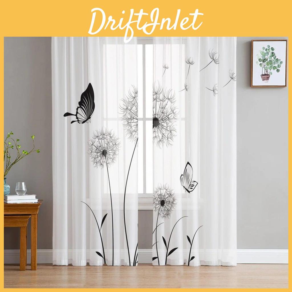 Tulle Curtains Pattern Modern Dandelion For Living Room Bedroom Home Kitchen Window Sheer Curtains