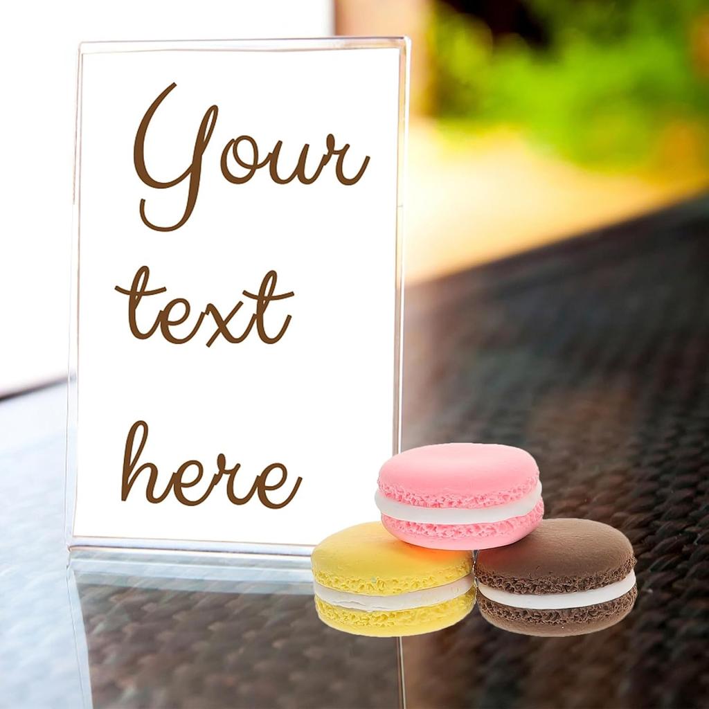 Totority Artificial Macaron - 9pcs French Dessert Food Props, Cupcake, Fake Donuts, Cake, Doughnuts, Macaroon Home Supplies