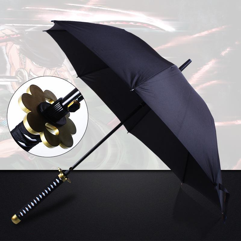Anime Samurai Schwert Schirm - Kreativer Sonnenschirm mit langem Griff