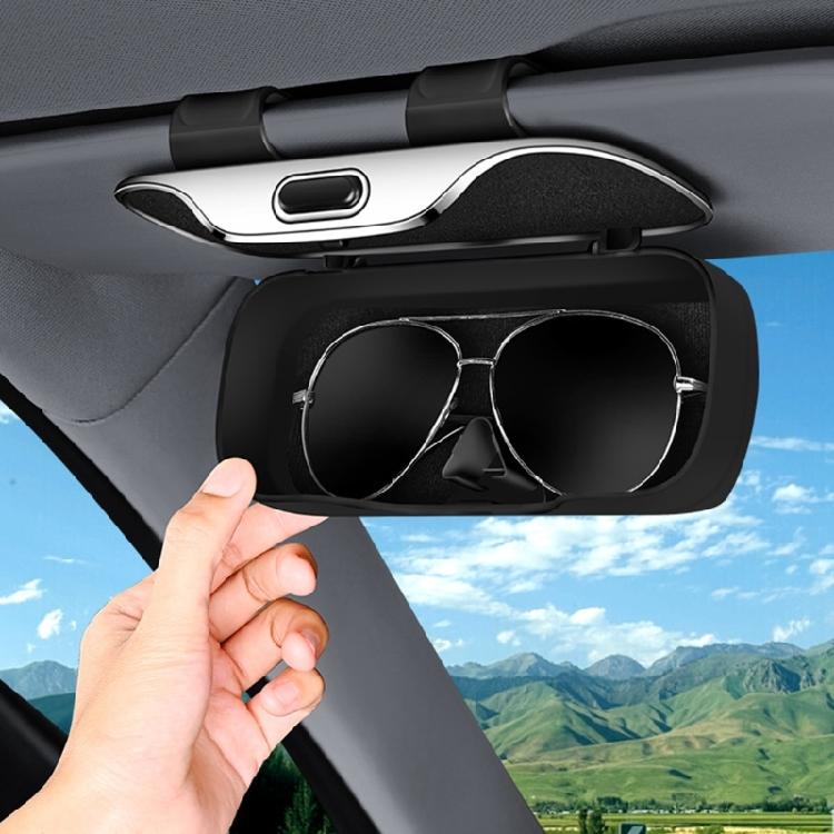 Driving  Car Sun Sunvisor Sunglasses Holder Clip Secure Antislip Grip No View Obstruction Large Capacity Storage