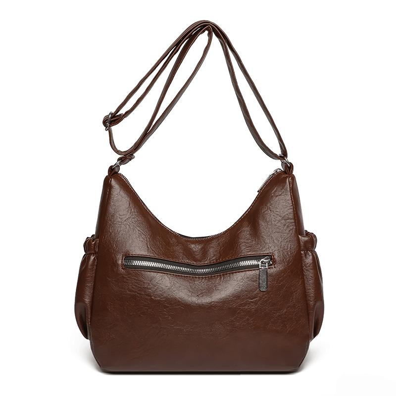 Flower Crossbody Bag Mittleren Alters Muttertasche Damen Weiches Leder Große Kapazität Umhängetasche