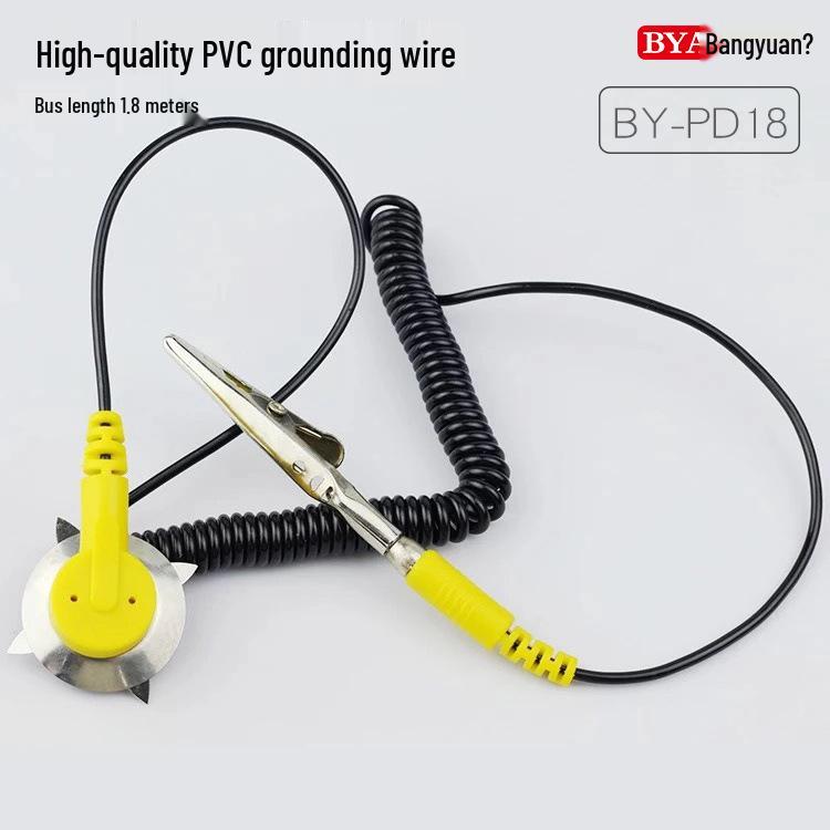 Anti-static Wrist Strap with Dual Loop Grounding Wire and L-Type Socket