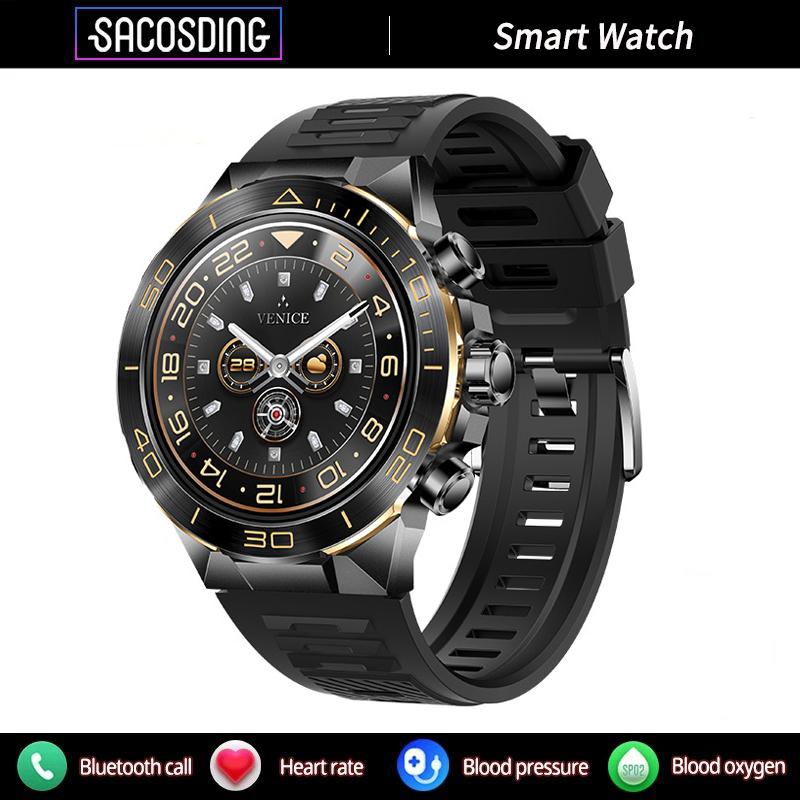2024 Fashion Smart Watch 1.43 Inch Screen 400 mAh Bluetooth Call Voice Assistant Watch Sports Fitness Waterproof Smartwatch For Men