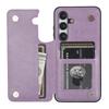 For Samsung Galaxy S24+ Cell Phone Case PU Leather Imprinted Mandala Flower Cover with Card Slots