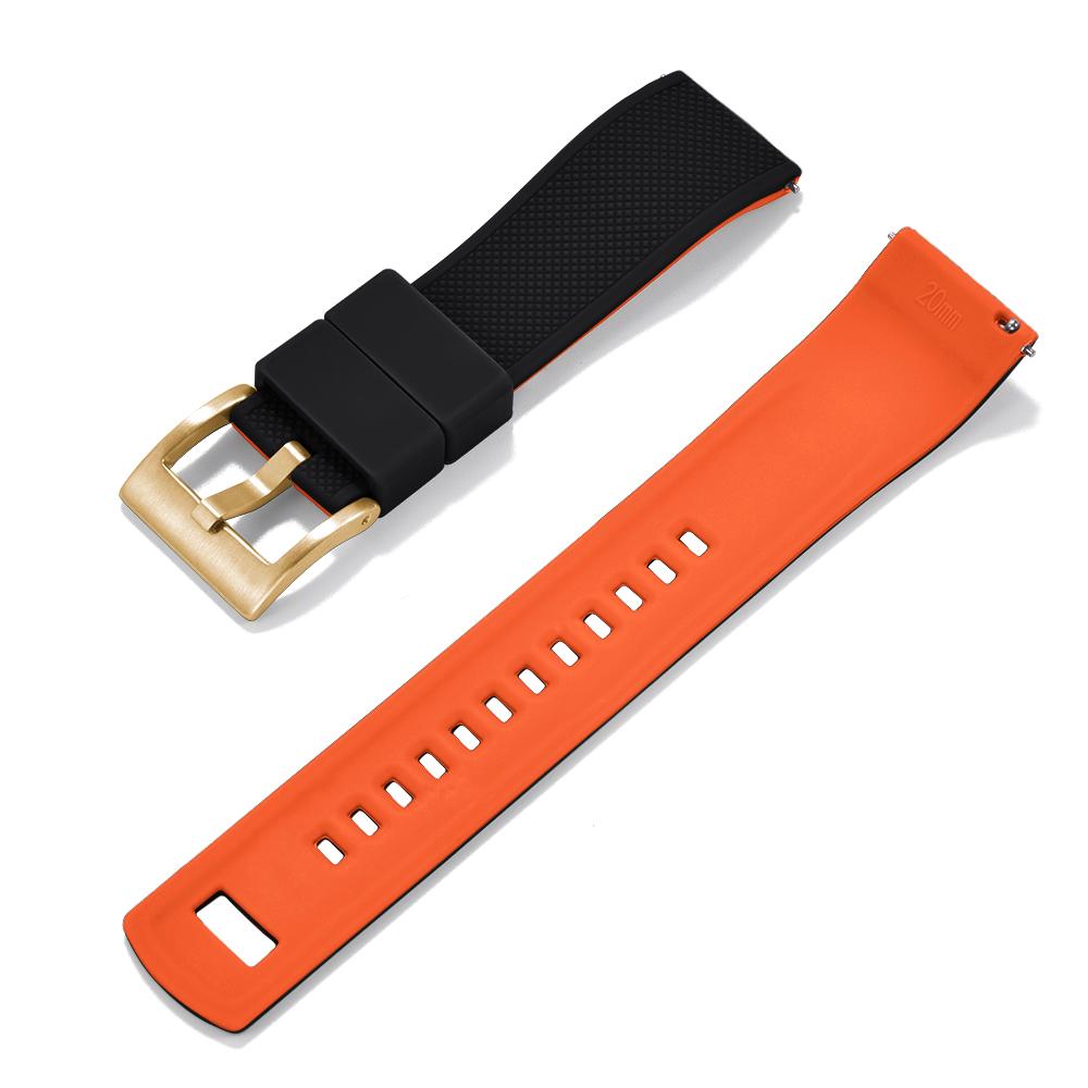 STAPELP Premium Silicone Watch Band Quick Release Rubber 20mm Watch Strap Silicone Watch Strap Watch Replacement Watchband