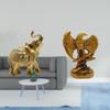 Resin Sculpture Desktop Ornament Artistic Animal Figurine for Home Office Shelf Bedroom Desk Dining