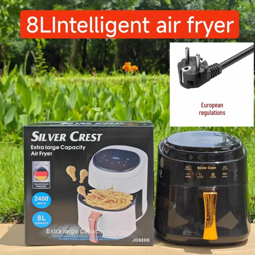 6L Smart Air Fryer with Visual Touchscreen - Large Capacity Automatic Electric Fryer & Oven for French Fries