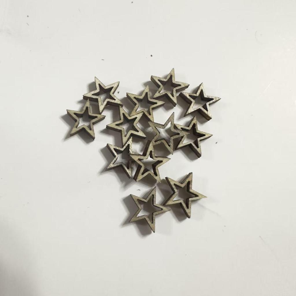 Star-Shaped Hollow Wooden Handicrafts - DIY Handmade Accessories