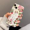Cute Ragdoll Cat Strawberry Rose Case for iPhone 17 Air 16 15 14 Plus 13 12 Mini 11 Pro Max Liquid Silicone Soft Cover funda