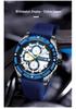 Sanda Men's Quartz Chronograph Fashion Watch with Three-Eye Dial and Calendar