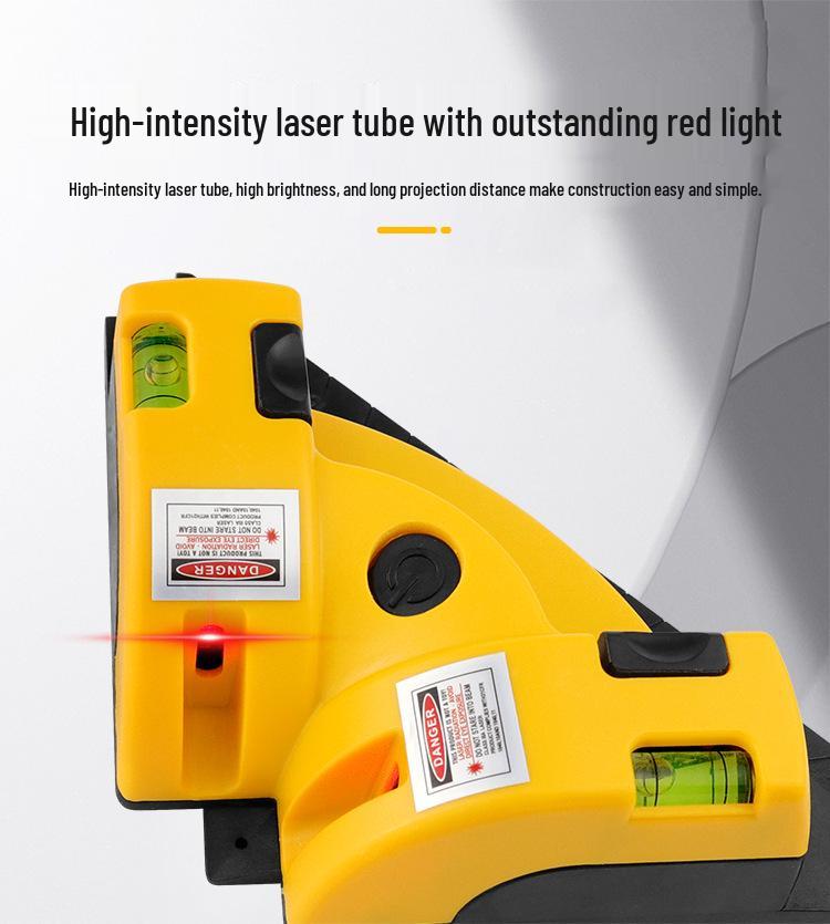 90° Tile Laying Tool: Wall Tile Level, Laser Angle Meter, Right Angle Ground Line Guide