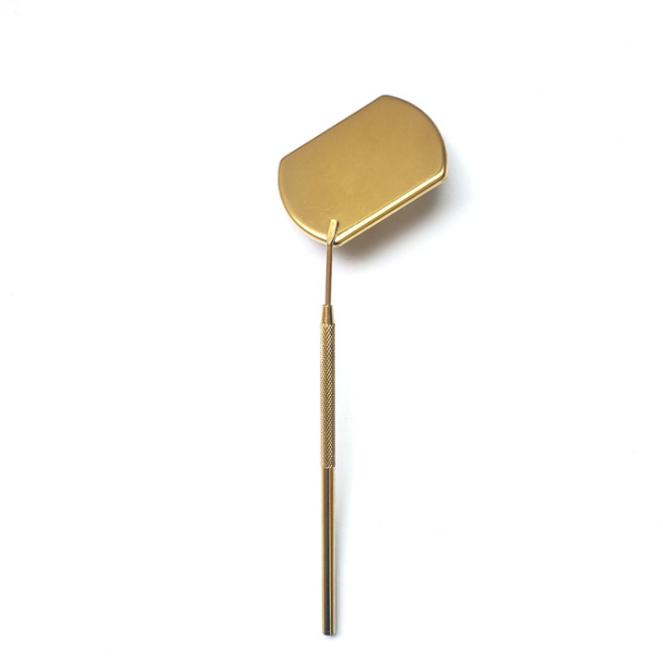 Professional Stainless Steel Gold Plated Liquid Eyelash Mirror for Lash Extension