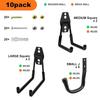 ABIY Heavy Duty Garage Wall Hooks Utility J Hooks For Hanging Ladders, Bikes Power Tools With Anti-Slip Coating