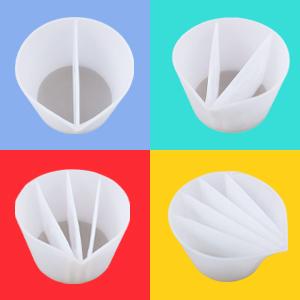 Split Cup For Paint Pouring Reusable Fluid Art Split Cup Silicone Split Pouring Cup With Dividers For Acrylic Paint Resin DIY