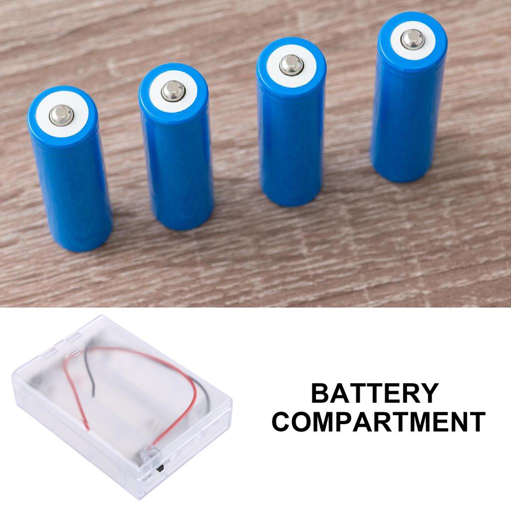 21700 Battery Holder Case With Switching 3 Slot Transparent Container For 3x21700 Batteries Nickel Plated Contacts