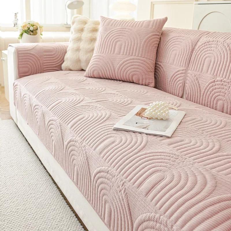 

1 шт. утолщенные вельветовые чехлы для диванов, нескользящие коврики для диванов, зимние теплые чехлы для диванов в гостиную, угловой диван в форме буквы L, полотенце для дома 45x45cm pillowcase