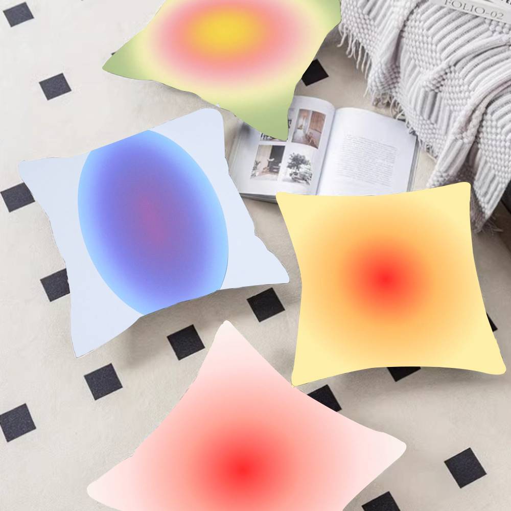 Gradient Halo Vintage Cushion Cover Car Throw Pillow Case For Sofa Car Christmas Gift 40X40Cm 45X45Cm
