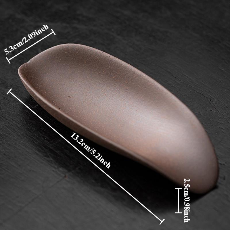 

Hand-kneaded Rock Mud Tea Scoops Ceramic Spoon Shovel Chinese Kung Fu Incense Accessories Tea Ceremony Teaware Kitchen Household