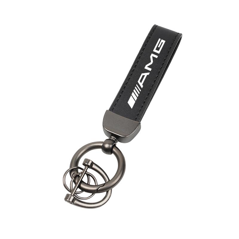Car Key Ring Pendant Carbon Leather / Suede Keychain For Mercedes Benz AMG GLE GLS CLA CLE GLC CLS GLA W223 W213 Tire Valve Cap MO1
