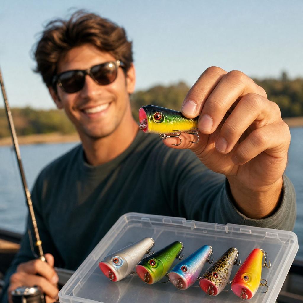 5 Color Topwater Set Hard for Fishing