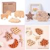 Wooden Childrens Threading Toy With Animal Shapes For Early Education And Cognitive Development