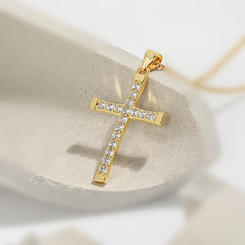 Belief Prayer Cross Pendant Small Design Street Hip Hop Cross Necklace