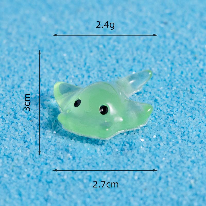 5 шт. Милые слоники Маленькие миниатюры Светящаяся прозрачная смола Миниатюра животного Пейзаж Настольные украшения