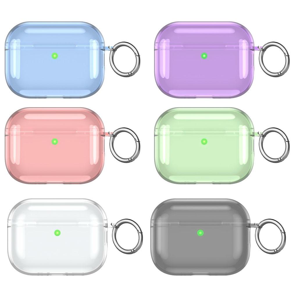 Transparent Earphone Case For Airpods Pro 3 Generation Clear Headphone Cover Shockproof Sleeve With Hook Buckle Accessories