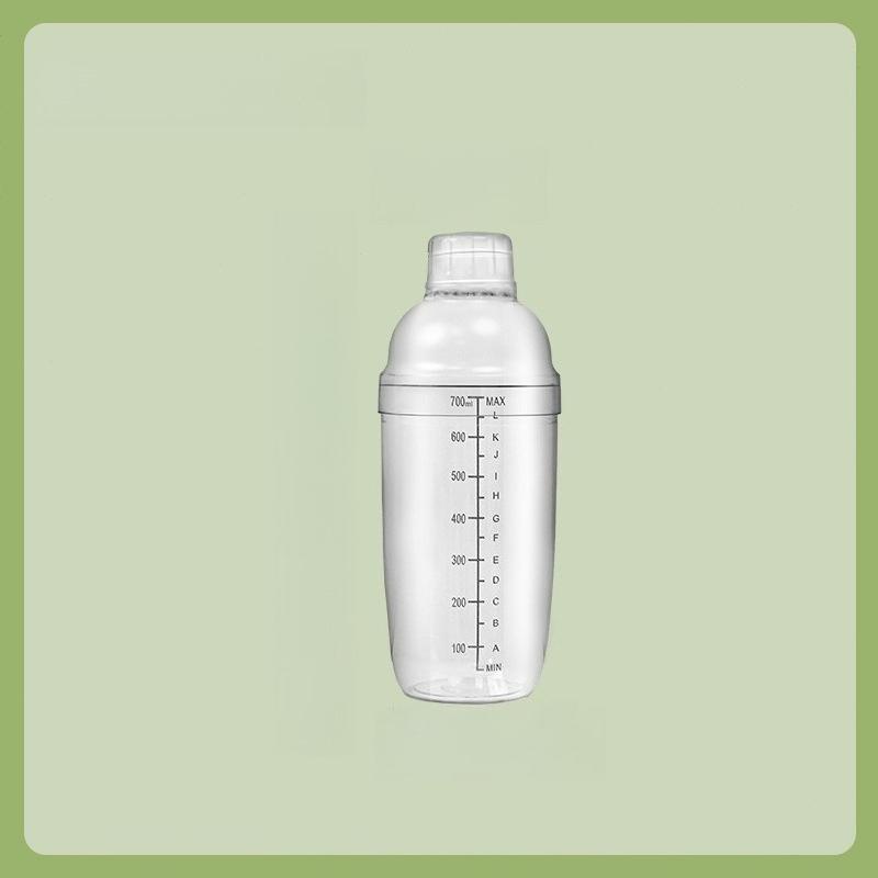 1PC Milk tea hand cranked shaker 500ml/700ml milk tea wine beverage shaker PC shaker with graduations Hand made lemon tea tool