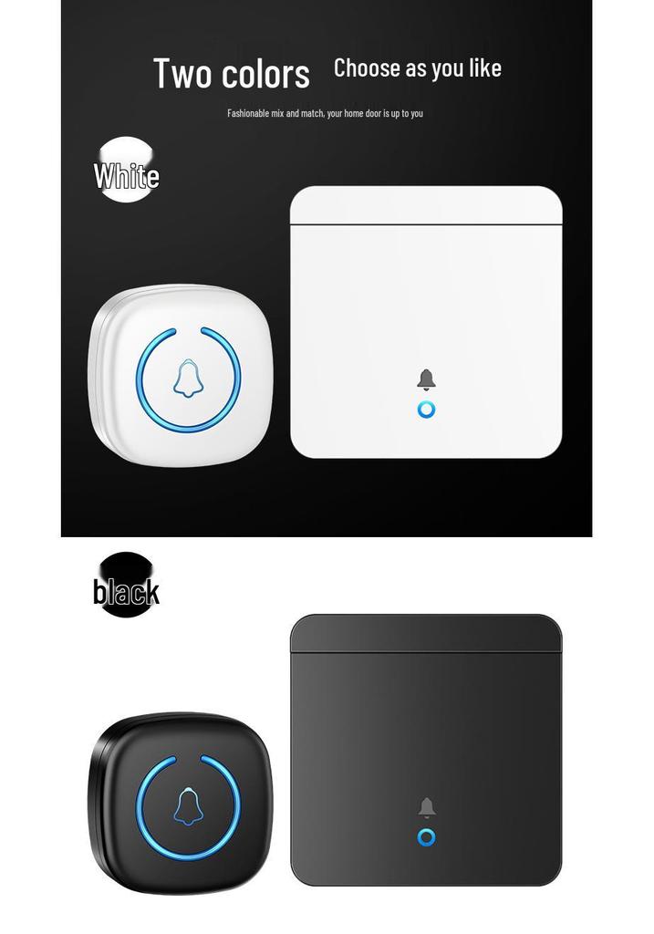 Waterproof Wireless Remote Doorbell, Ultra-Long Range, 86 Button, Electronic Ding Dong for Home and Villa