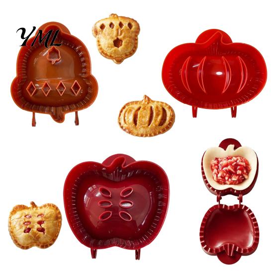 Nonstick Hand Pie Press 2Pcs Fall Molds Set, Autumn Theme Dough for Pumpkin Apple And Kitchen Baking Tools Acorn Mini Fruit Pies, Thanksgiving Tools,