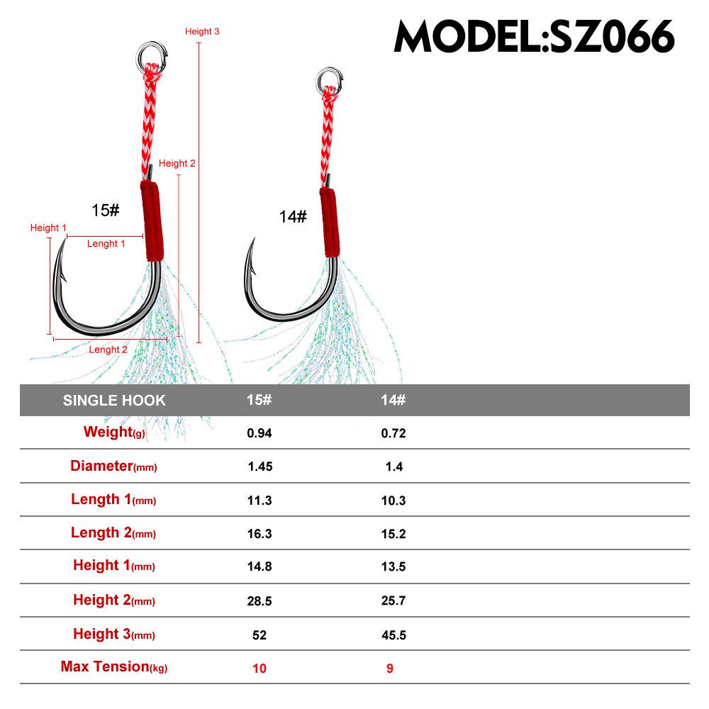 Iron Plate Single Feather Hook for Sea Fishing - Double Hook Lure