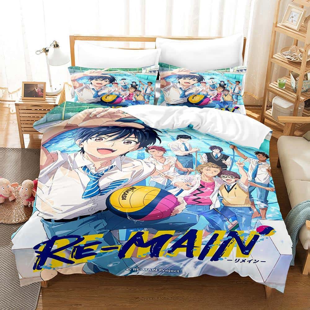 

3d Printing Anime Re-Main Bedding Set Single Twin Full Queen King Size Bed Set Adult Kid Bedroom Duvet cover Sets Home Textiles EU Twin 135x200cm