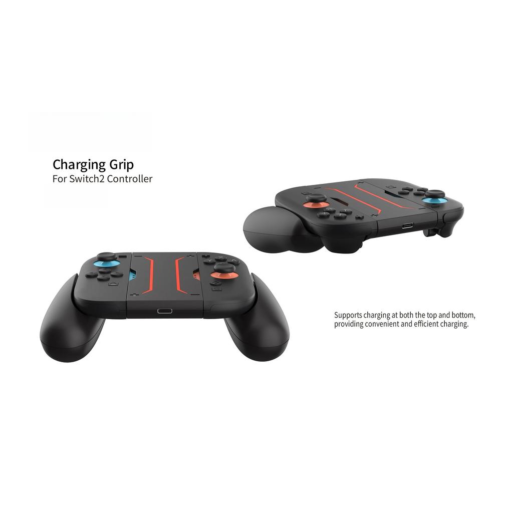 Magnetic Charging Grip for Switch 2 Gamepad,Fast Charge for Both Controllers with LED Light & GL/GR Buttons